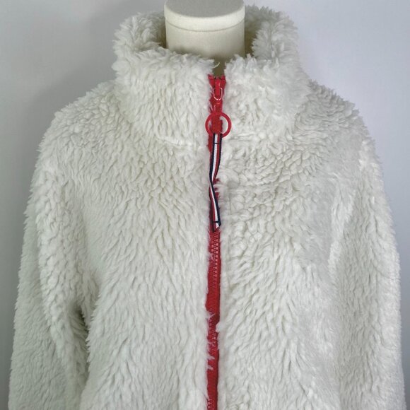 Tommy Hilfiger - White Faux Shearling Winter Zip-Up Jacket - Picture 10 of 13